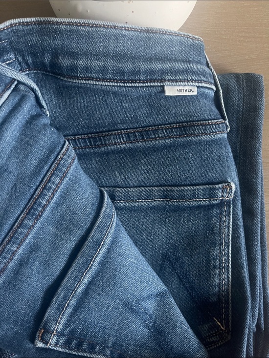 MOTHER Denim - MOTHER Straight Leg Blue Denim Jeans